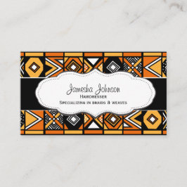 Cartões de visitas africanos do teste padrão