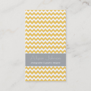 Cartões de visitas amarelos & cinzentos do design