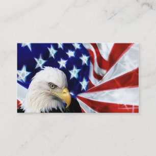 Cartões de visitas americanos da águia americana