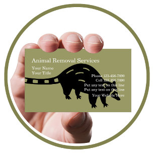 Cartões de visitas animais da remoção