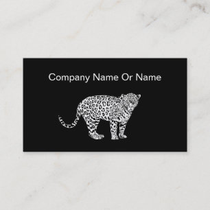 Cartões de visitas animais do tema do leopardo