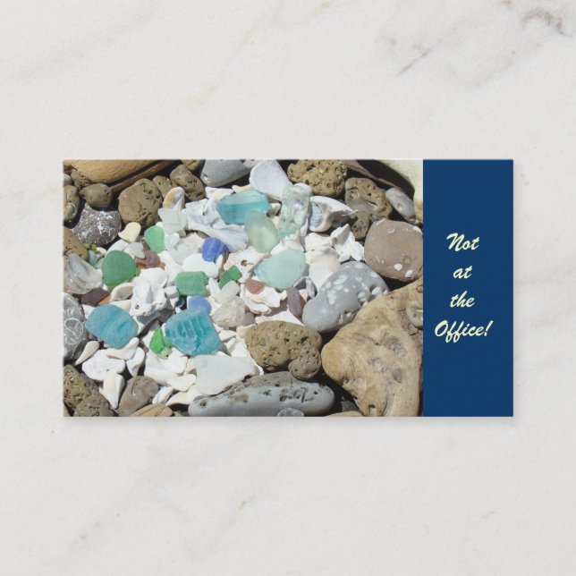 Cartões de visitas aposentados não na praia do (Frente)