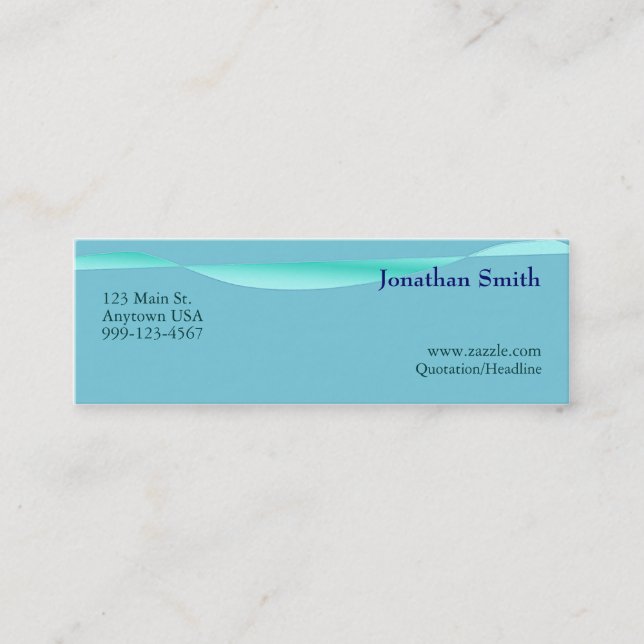 Cartões de visitas artísticos da onda (Frente)