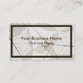 Cartões de visitas artísticos de folha clara