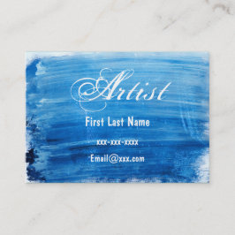 Cartões de visitas azuis da aguarela