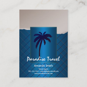Cartões de visitas Azuis da Árvore Palm