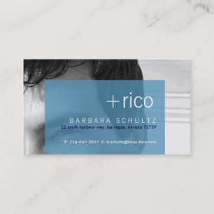 Cartões de visitas [azuis] da cara de Rico