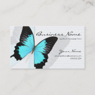 Cartões de visitas azuis do design da borboleta d