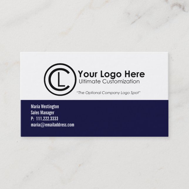 Cartões de visitas azuis simples de Marinho (Frente)