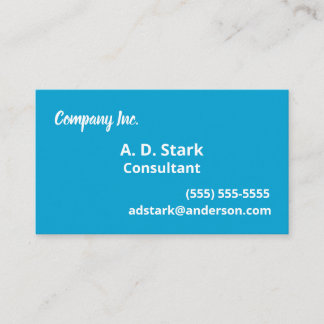 Cartões de visitas azuis sólidos