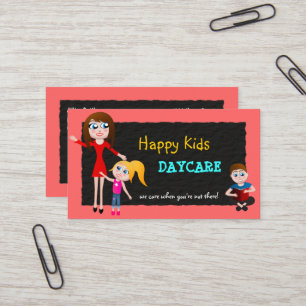 Cartões de visitas Babysitting do centro de dia d