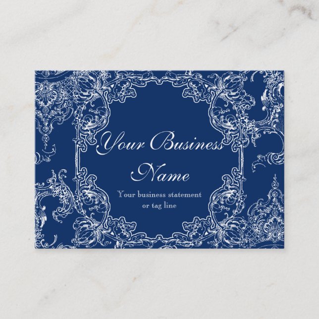 Cartões de visitas - barroco floral do redemoinho (Frente)