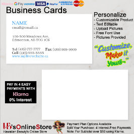 Cartões de visitas Básicos Brancos Personalizáveis