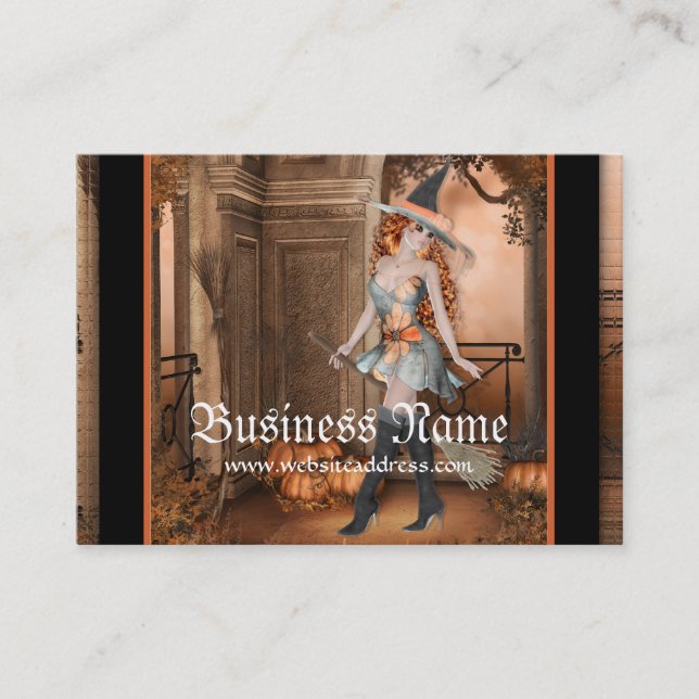 Cartões de visitas bonitos da fantasia da bruxa 1 (Frente)
