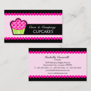 Cartões de visitas bonitos da padaria do cupcake