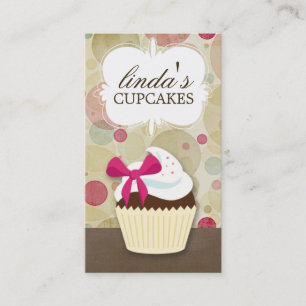 Cartões de visitas bonitos do cupcake
