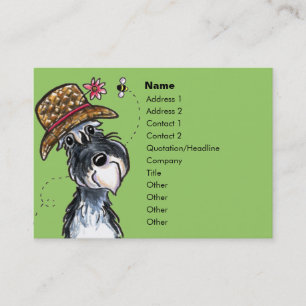Cartões de visitas bonitos do Schnauzer grande de