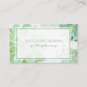 Cartões de visitas botânicos dos Succulents