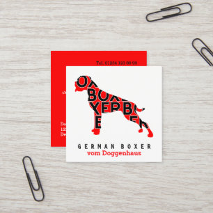 Cartões de visitas Boxer Alemães