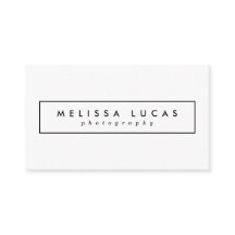 Cartões de visitas brancos à moda mínimos