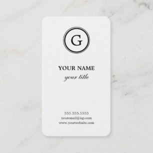 Cartões de visitas brancos e pretos elegantes do