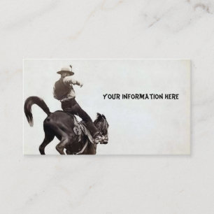 Cartões de visitas Bucking Bronco Vintage