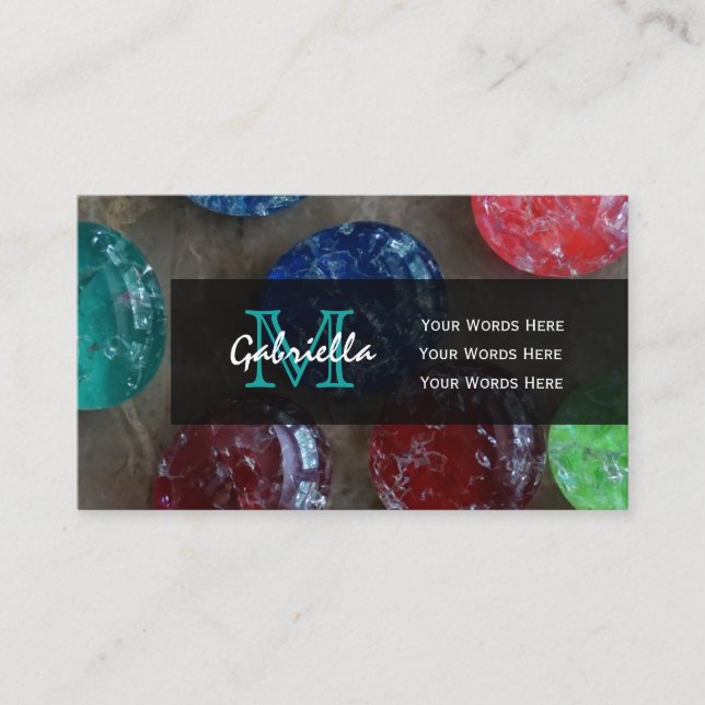 Cartões de visitas Cabochon Crackled do grânulo (Frente)