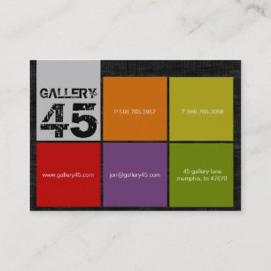 Cartões de visitas carnudos da galeria 45