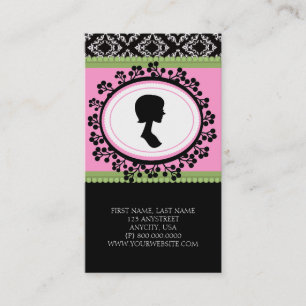 Cartões de visitas chiques da silhueta