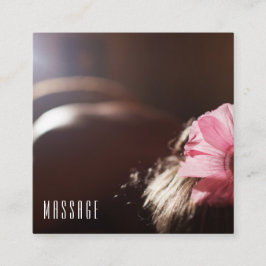 Cartões de visitas chiques da terapia da massagem