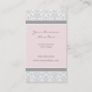 Cartões de visitas cinzentos cor-de-rosa elegantes