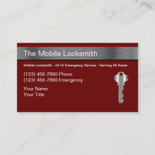 Cartões de visitas Classy Mobile Locksmith