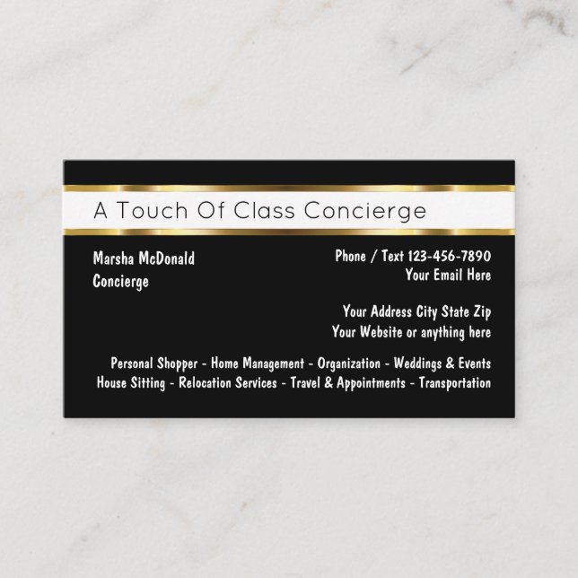 Cartões de visitas Classy Personal Console (Frente)