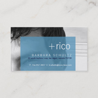 Cartões de visitas com a face de Rico