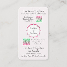 Cartões de visitas com códigos de QR para a