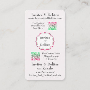 Cartões de visitas com códigos de QR para a