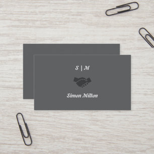 Cartões de visitas com inicializações e logotipos