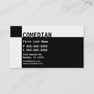 Cartões de visitas Comediantes Pretos Brancos
