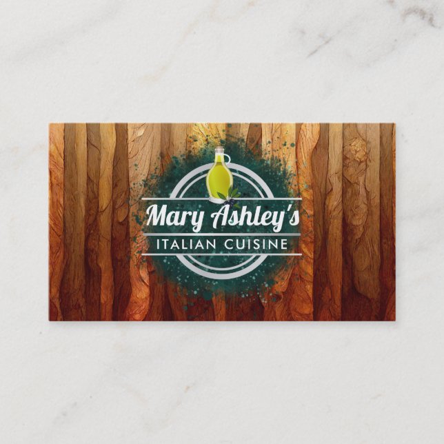 Cartões de visitas comidas italianas (Frente)