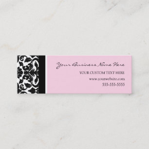 Cartões de visitas cor-de-rosa elegantes do