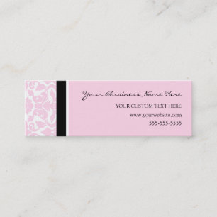 Cartões de visitas cor-de-rosa elegantes do