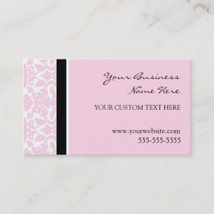 Cartões de visitas cor-de-rosa elegantes do