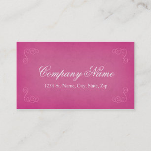 Cartões de visitas cor-de-rosa elegantes do estilo