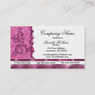 Cartões de visitas cor-de-rosa magentas elegantes