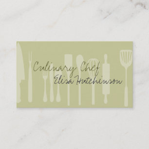 Cartões de visitas culinários do cozinheiro chef