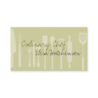 Cartões de visitas culinários do cozinheiro chefe