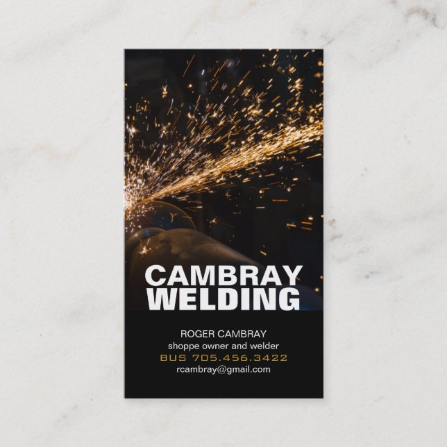 Cartões de visitas customizáveis da soldadura (Frente)
