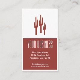 Cartões de visitas customizáveis do cacto vermelho