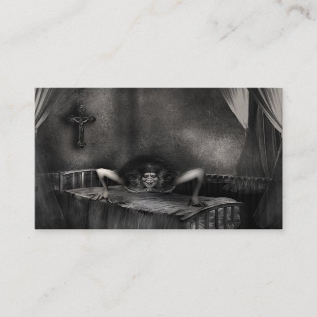 Cartões de visitas customizáveis do Dia das Bruxas (Frente)