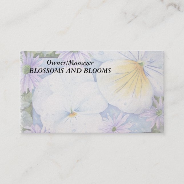 CARTÕES DE VISITAS CUSTOMIZÁVEIS DOS PANSIES (Frente)